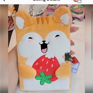 CLAIRES PLUSH NOTEBOOK W/LOCK CHIP!